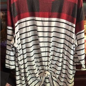 Maurice’s Plaid and Striped Women's Top